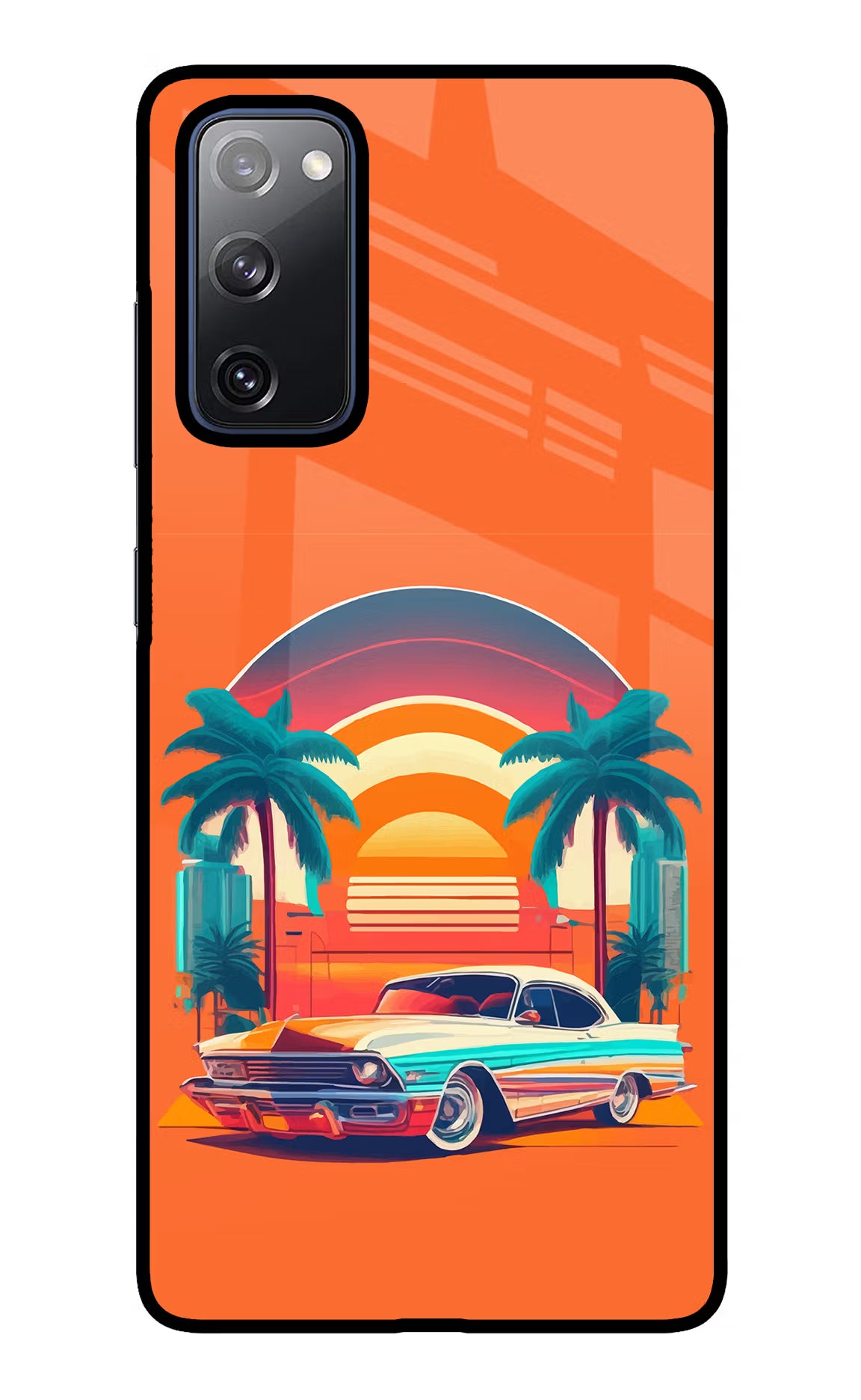 Palm Drive 80s Samsung S20 FE Glass Case