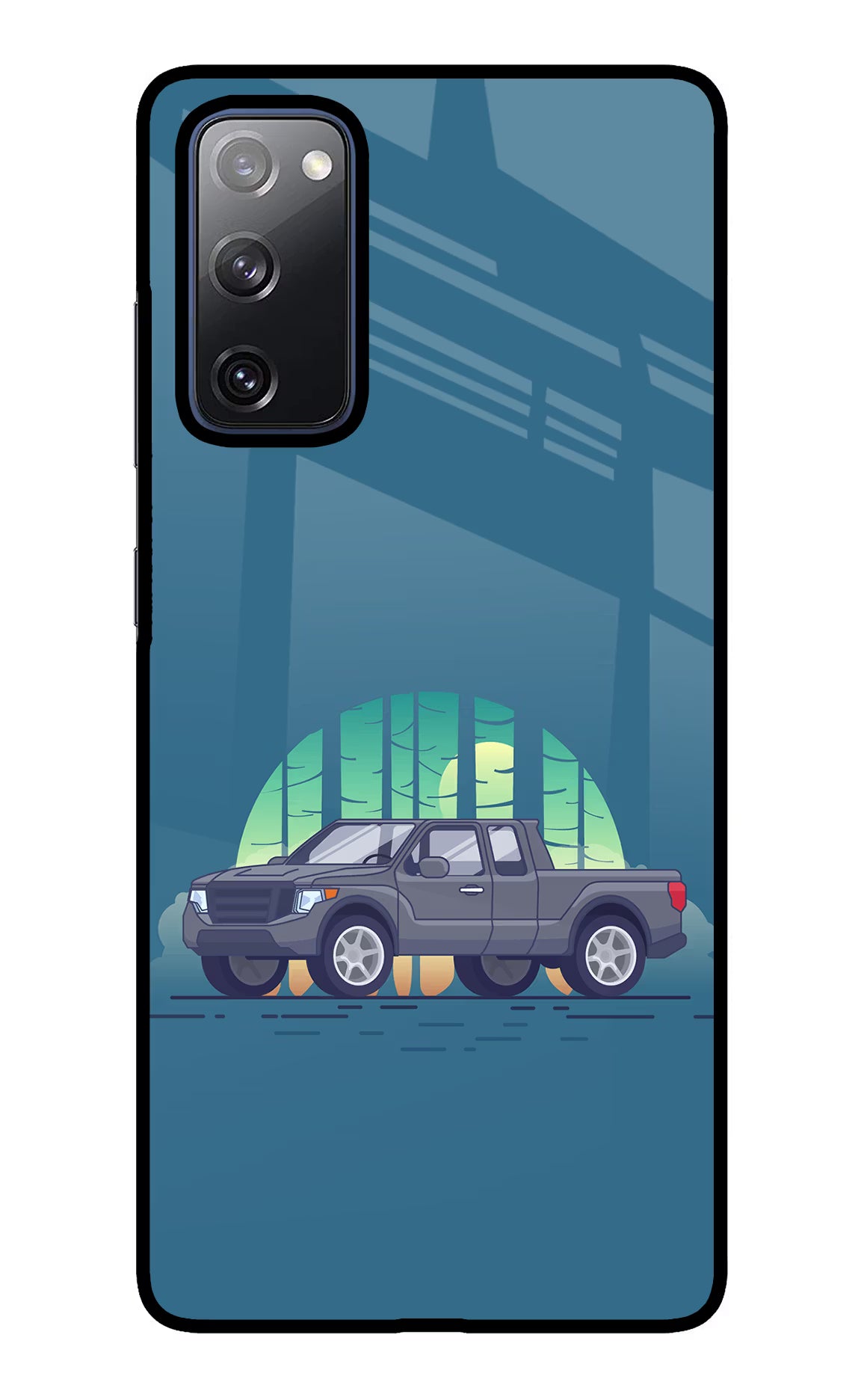 Retro Garage Vibe Samsung S20 FE Glass Case Back Cover by Casekaro