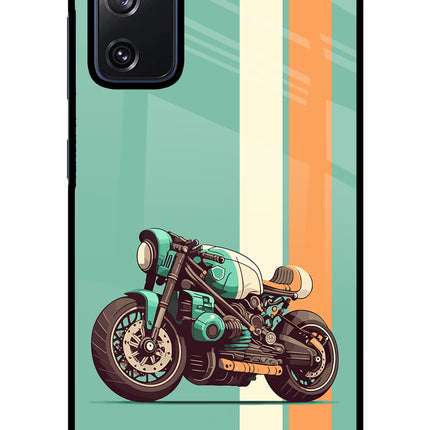 Striped Moto Drift Samsung S20 FE Glass Case