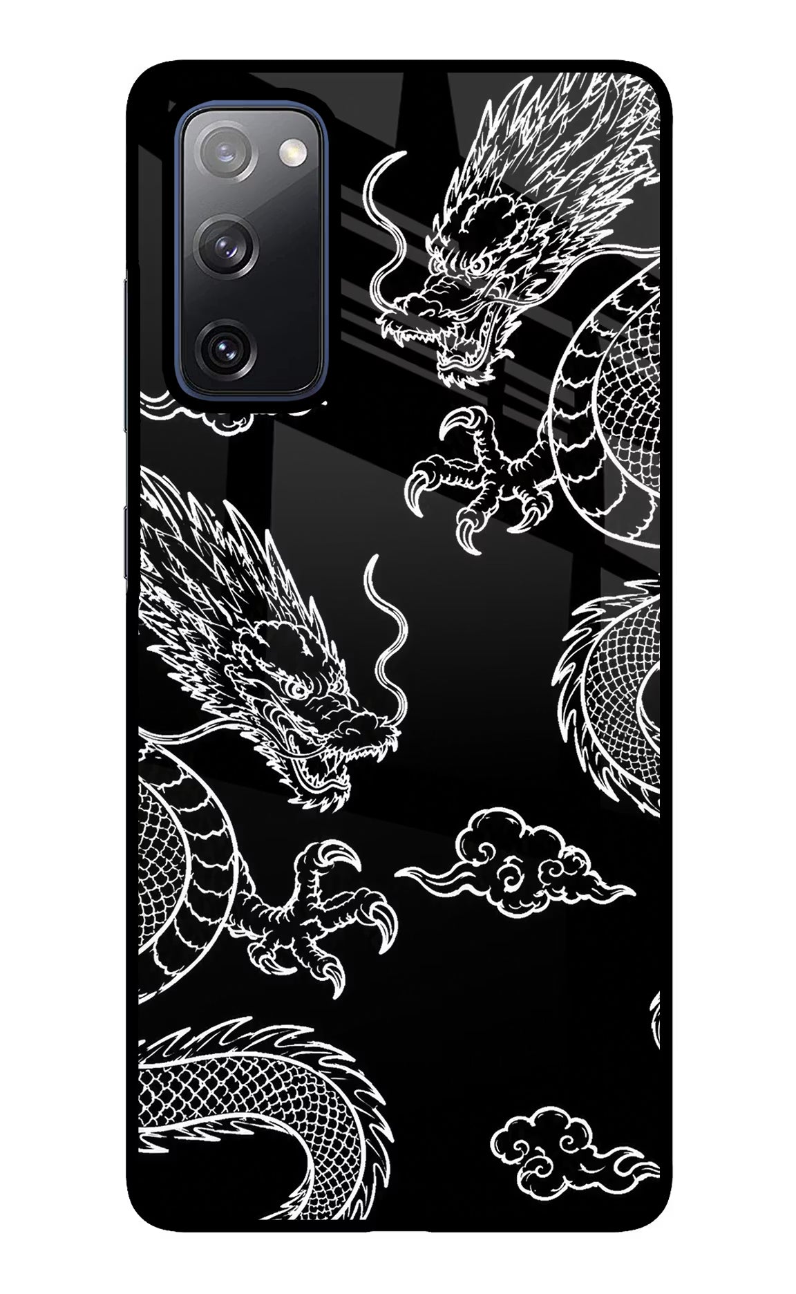 Twin Dragons Samsung S20 FE Glass Case Back Cover by Casekaro