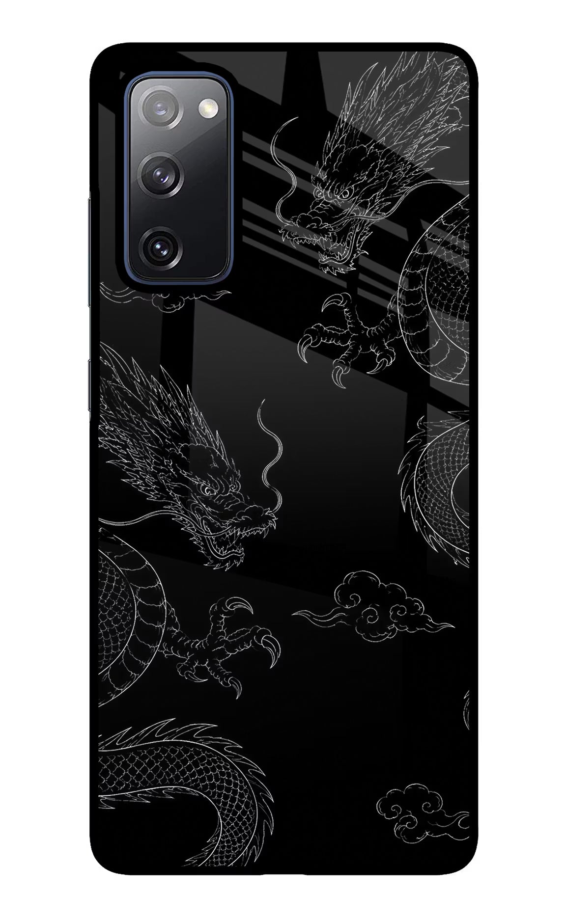 Twin Dragons Samsung S20 FE Glass Case Back Cover by Casekaro