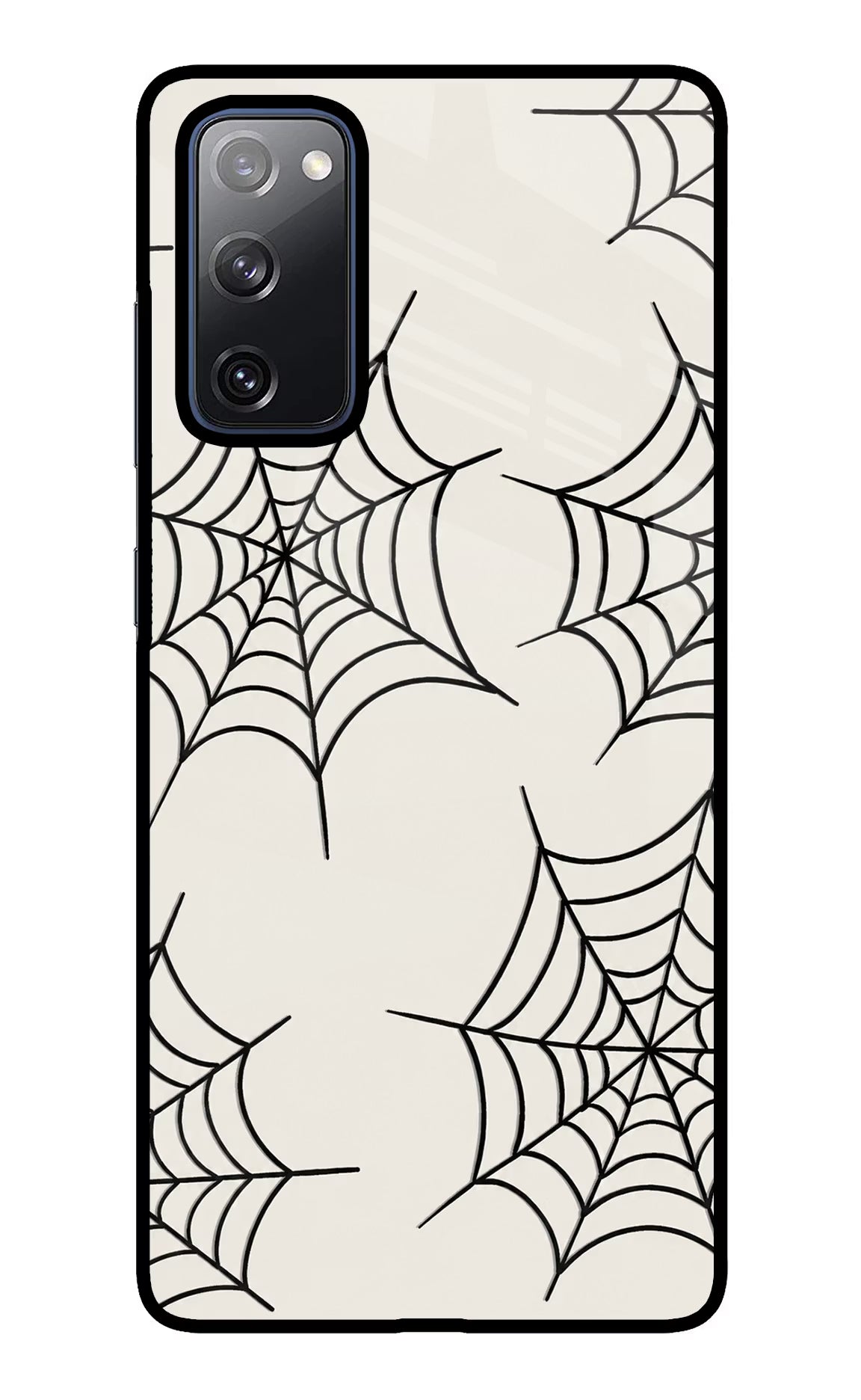 Spider Web Samsung S20 FE Glass Case Back Cover by Casekaro