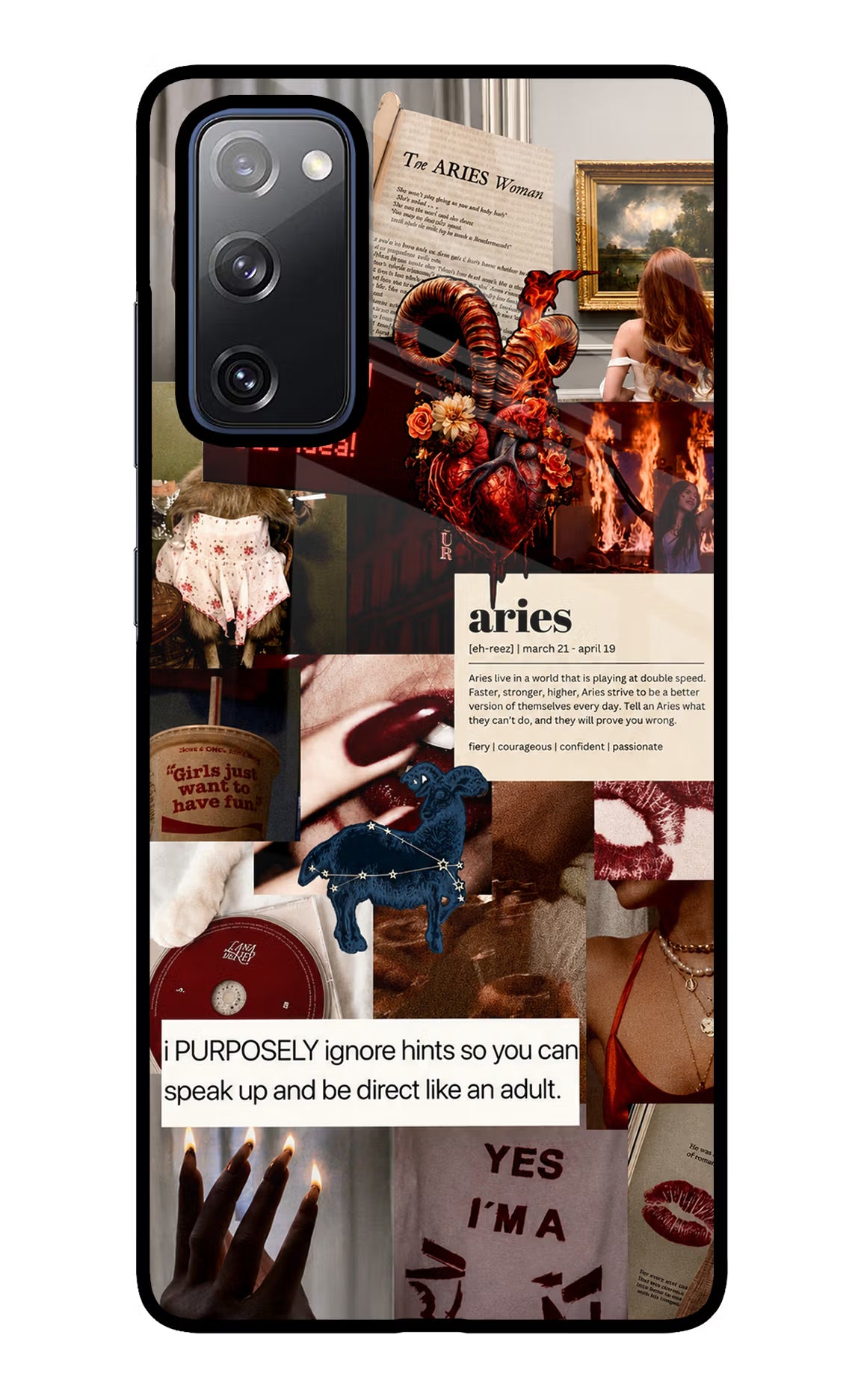 Zodiac Aries Samsung S20 FE Glass Case