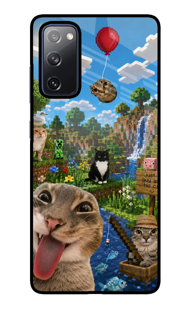 Minecraft Cat Chaos Samsung S20 FE Glass Case