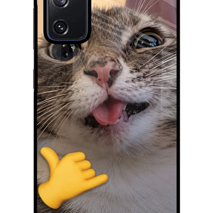 Silly Cat Call Samsung S20 FE Glass Case