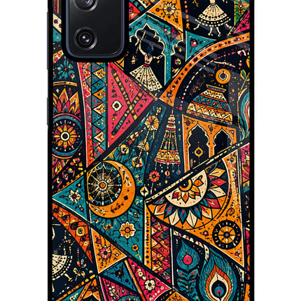 Folk Print Samsung S20 FE Glass Case