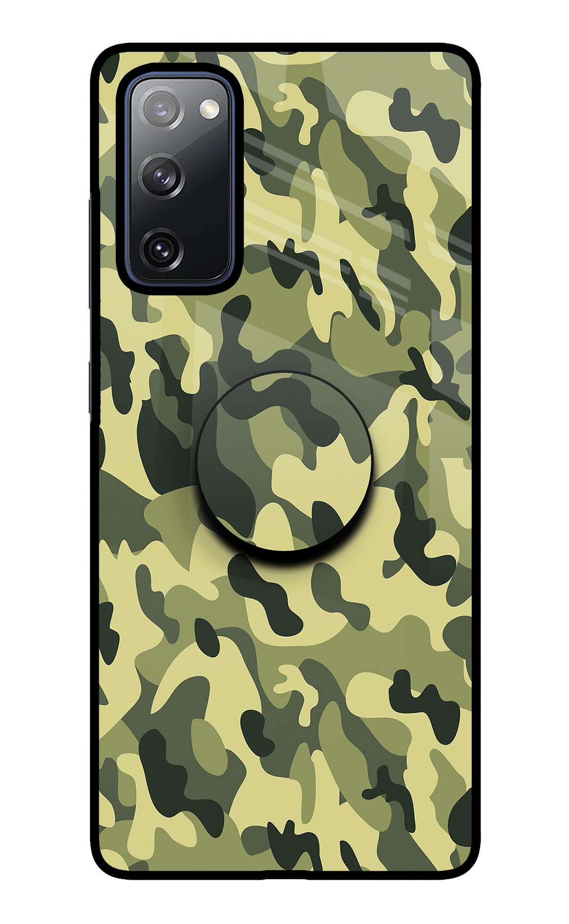 Camouflage Samsung S20 FE Glass Case