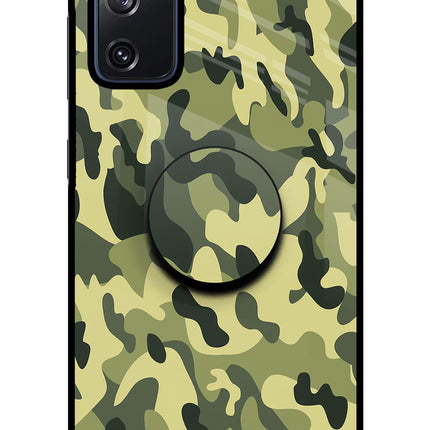 Camouflage Samsung S20 FE Glass Case