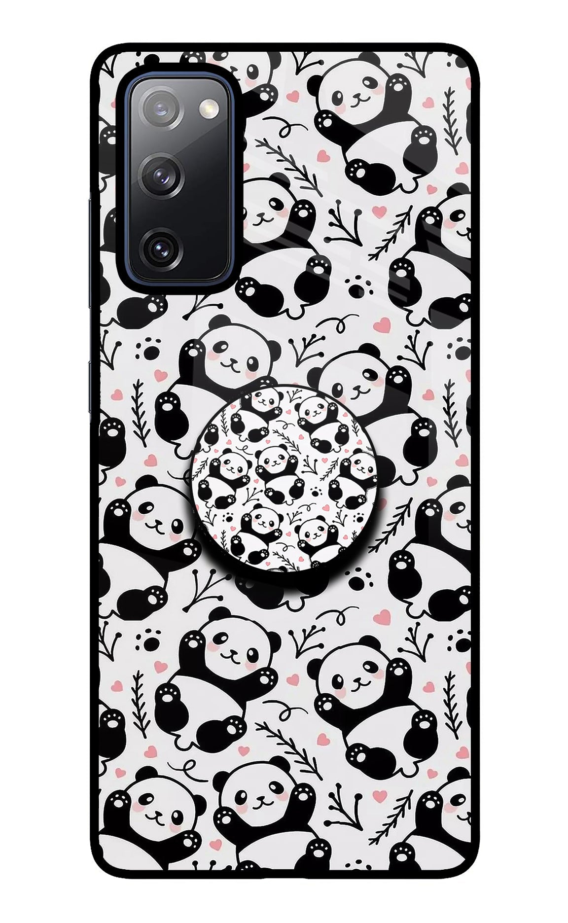 Cute Panda Samsung S20 FE Glass Case