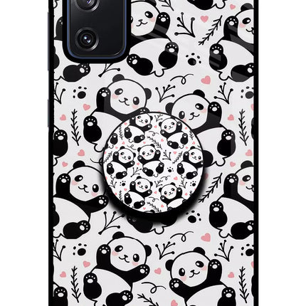 Cute Panda Samsung S20 FE Glass Case