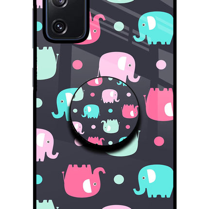 Baby Elephants Samsung S20 FE Glass Case