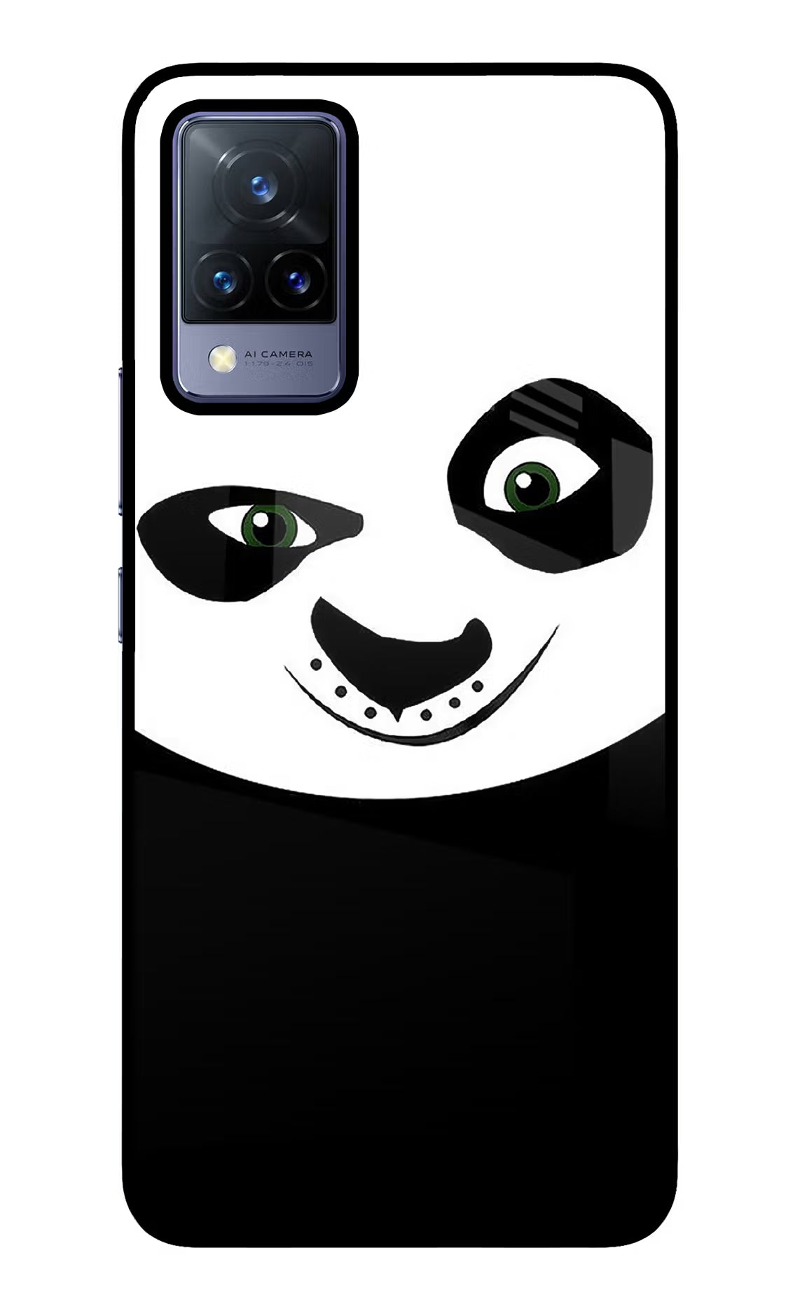 Panda Vivo V21 Glass Case Back Cover by Casekaro