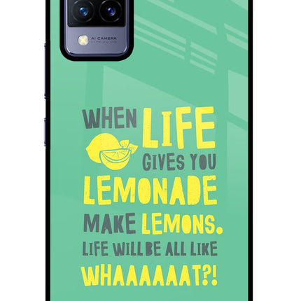 Quote Vivo V21 Glass Case Back Cover by Casekaro