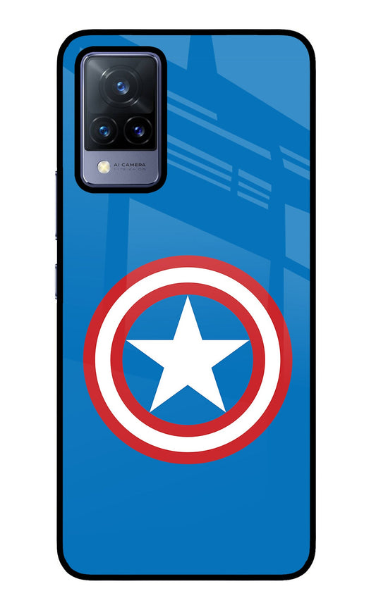 Captain America Logo Vivo V21 Glass Case