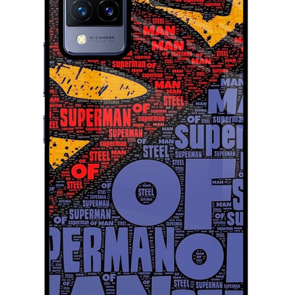 Superman Vivo V21 Glass Case Back Cover by Casekaro