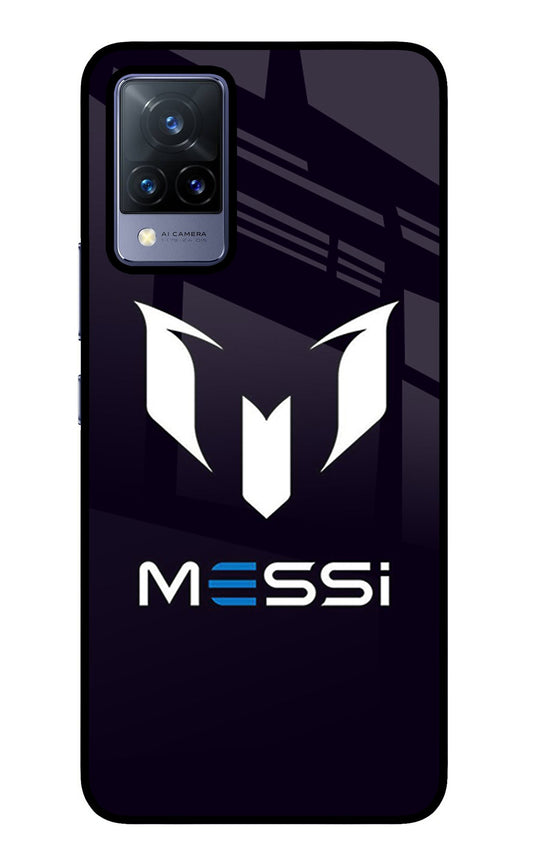 Messi Logo Vivo V21 Glass Case