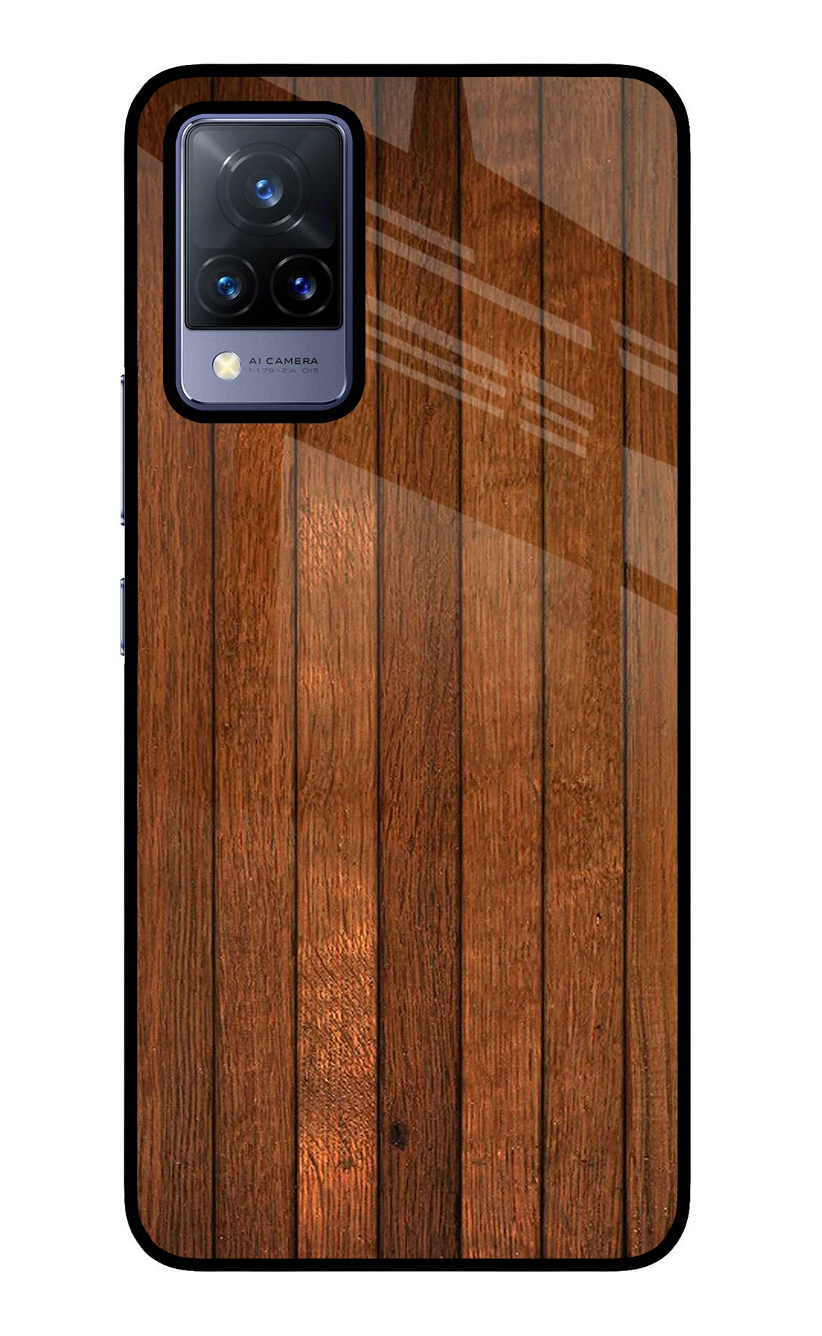 Wooden Artwork Bands Vivo V21 Back Cover