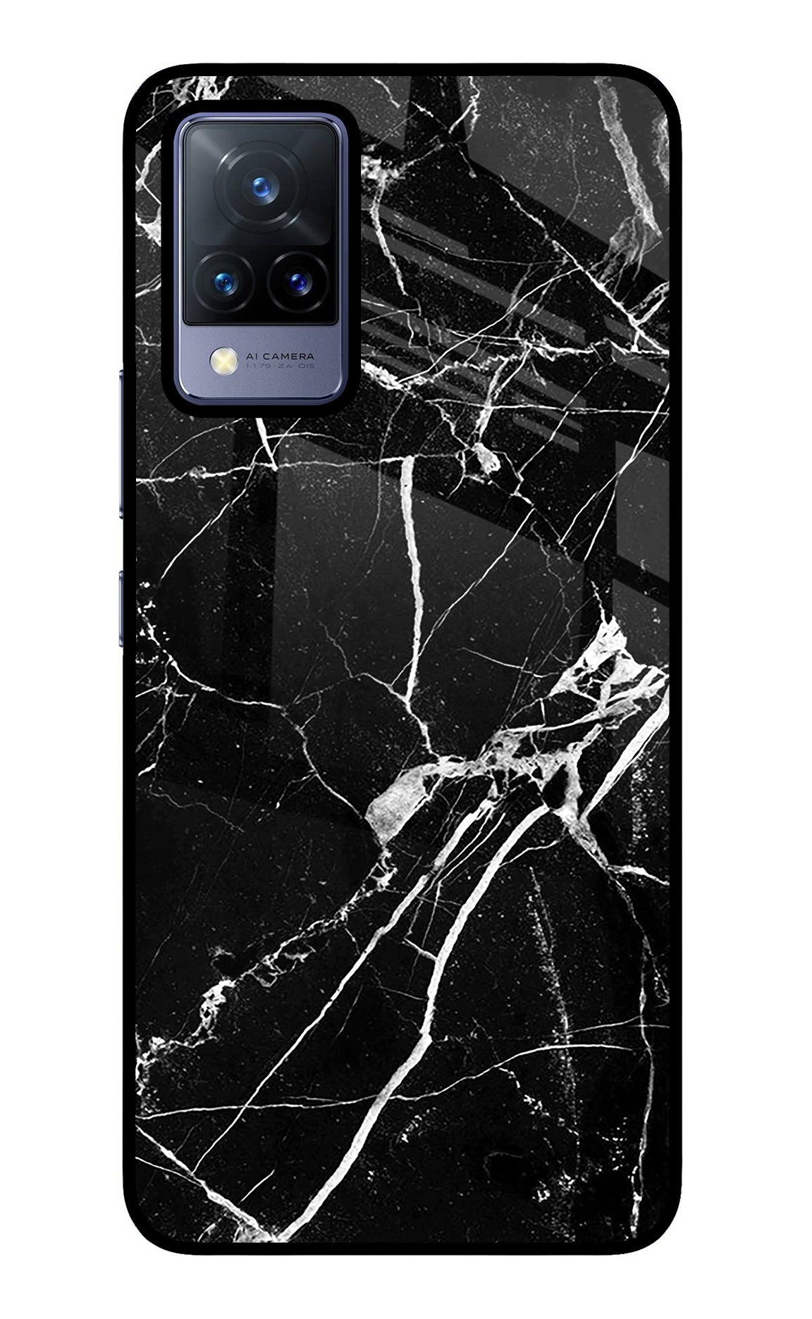 Black Marble Pattern Vivo V21 Back Cover