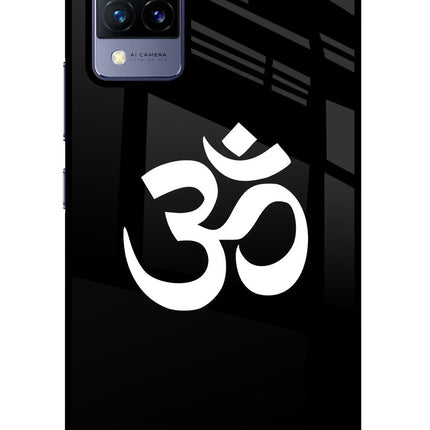 Om Vivo V21 Glass Case Back Cover by Casekaro