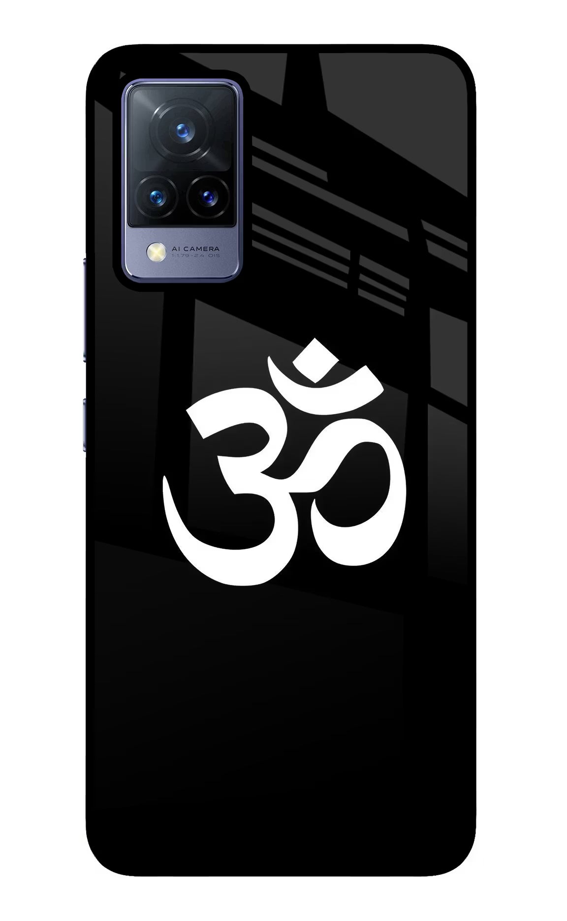 Om Vivo V21 Glass Case Back Cover by Casekaro