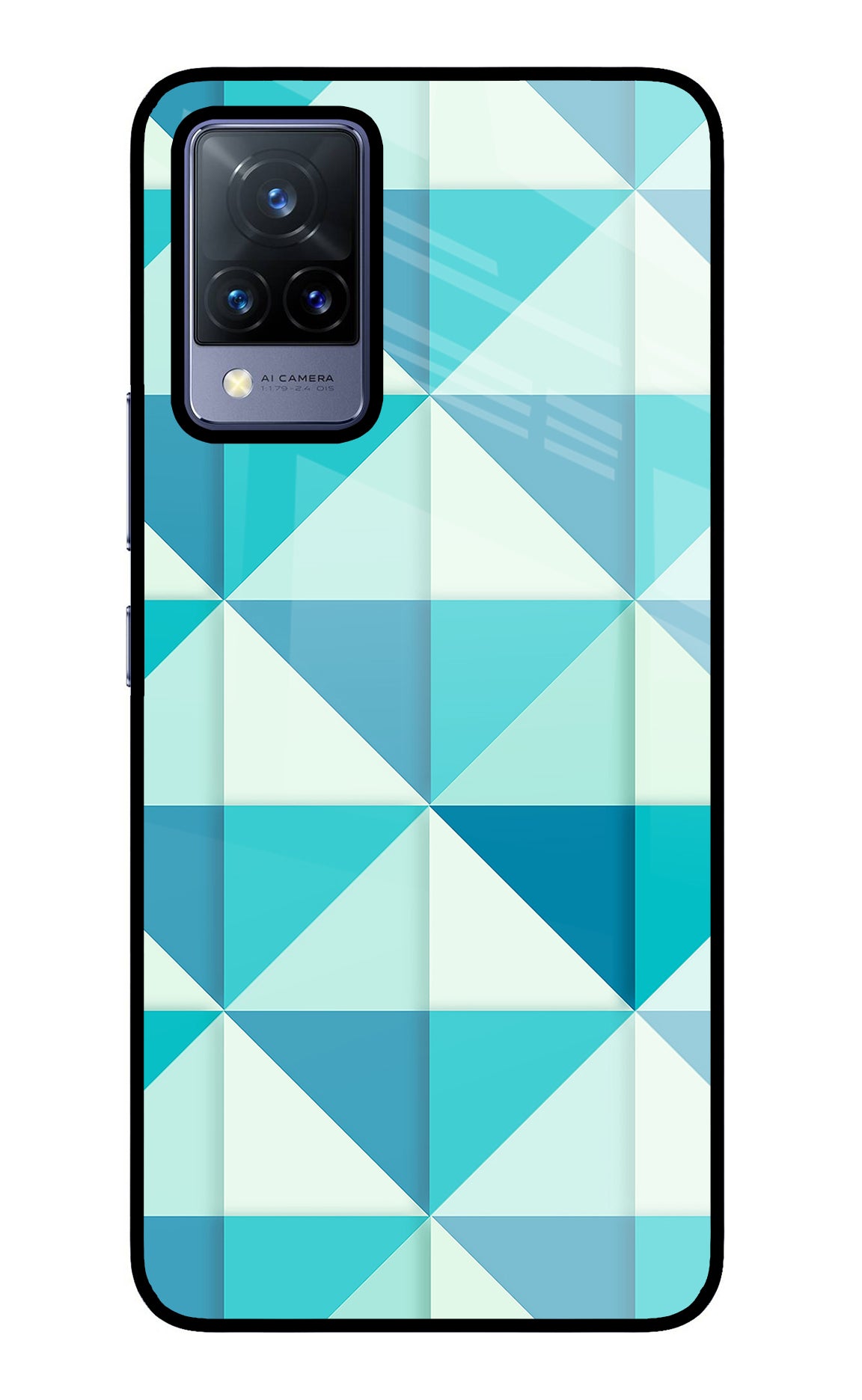 Abstract Vivo V21 Glass Case