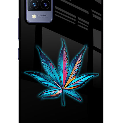 Weed Vivo V21 Glass Case Back Cover by Casekaro