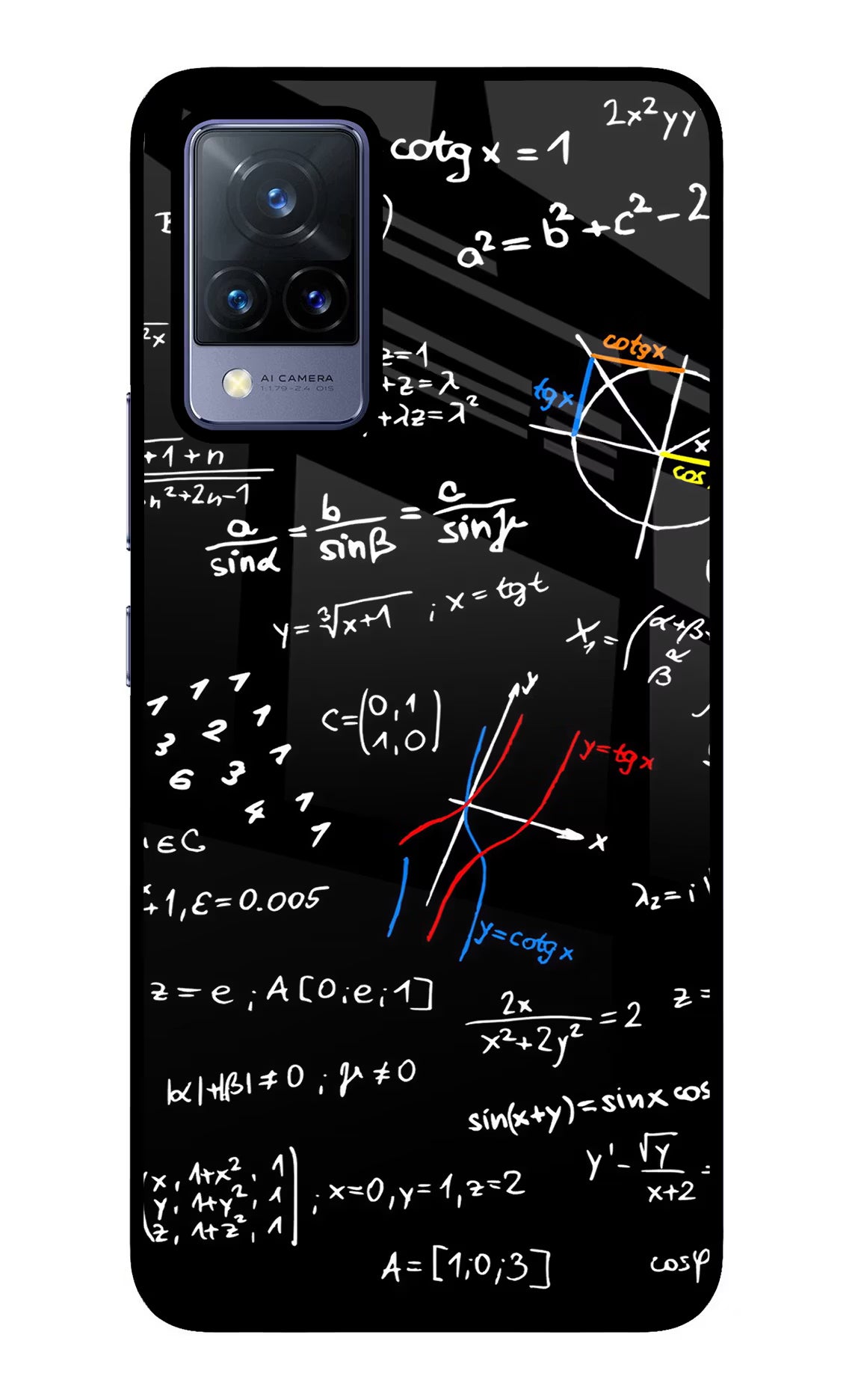 Mathematics Formula Vivo V21 Glass Case Back Cover by Casekaro