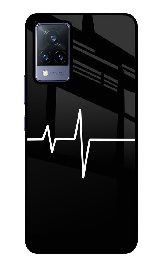 Heart Beats Vivo V21 Glass Case