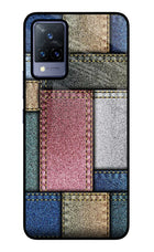 Multicolor Jeans Vivo V21 Glass Case