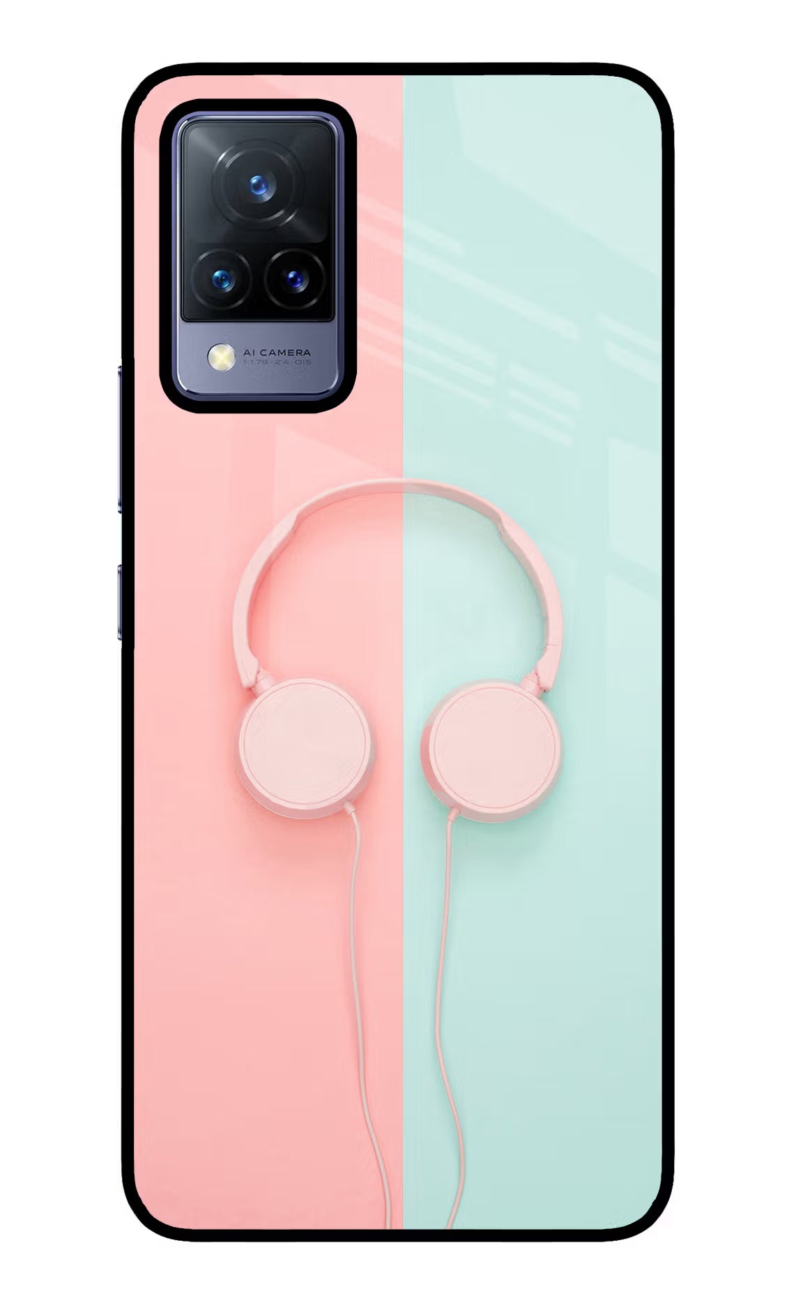 Music Lover Vivo V21 Glass Case Back Cover by Casekaro