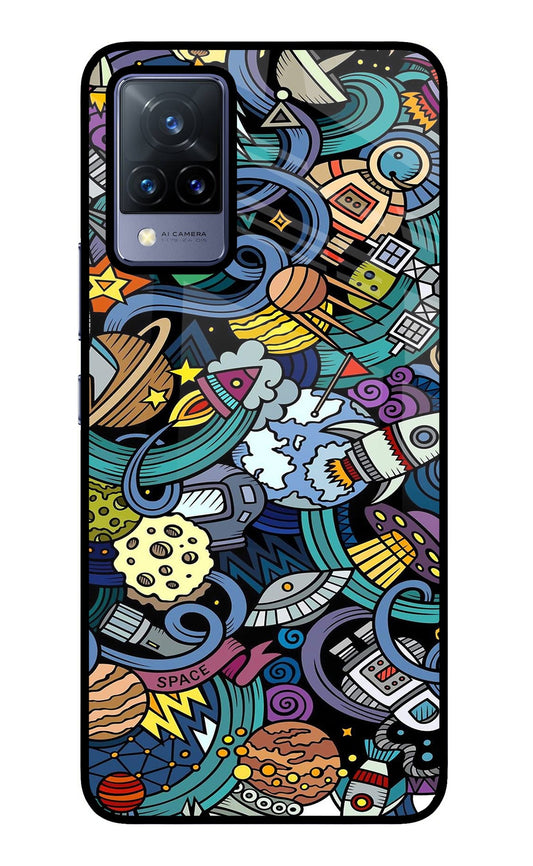 Space Abstract Vivo V21 Glass Case