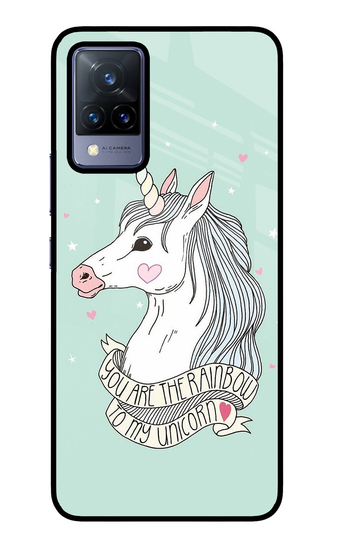 Unicorn Wallpaper Vivo V21 Glass Case