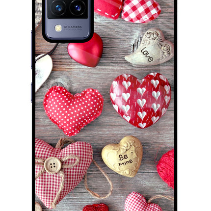 Love Wallpaper Vivo V21 Glass Case Back Cover by Casekaro