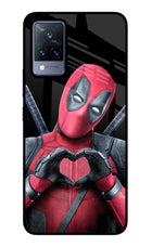 Deadpool Vivo V21 Glass Case Back Cover by Casekaro