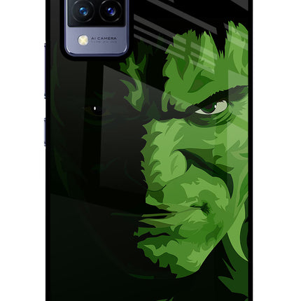 HULK Vivo V21 Glass Case Back Cover by Casekaro
