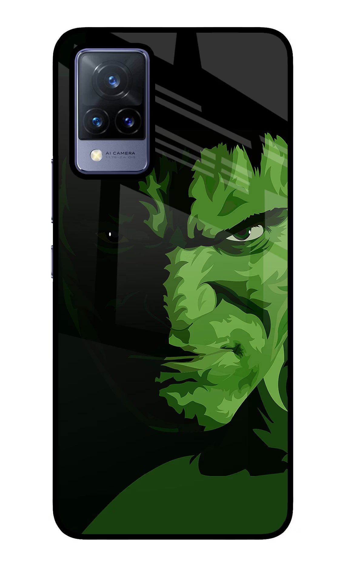 HULK Vivo V21 Glass Case Back Cover by Casekaro