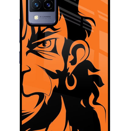 Hanuman Vivo V21 Glass Case Back Cover by Casekaro