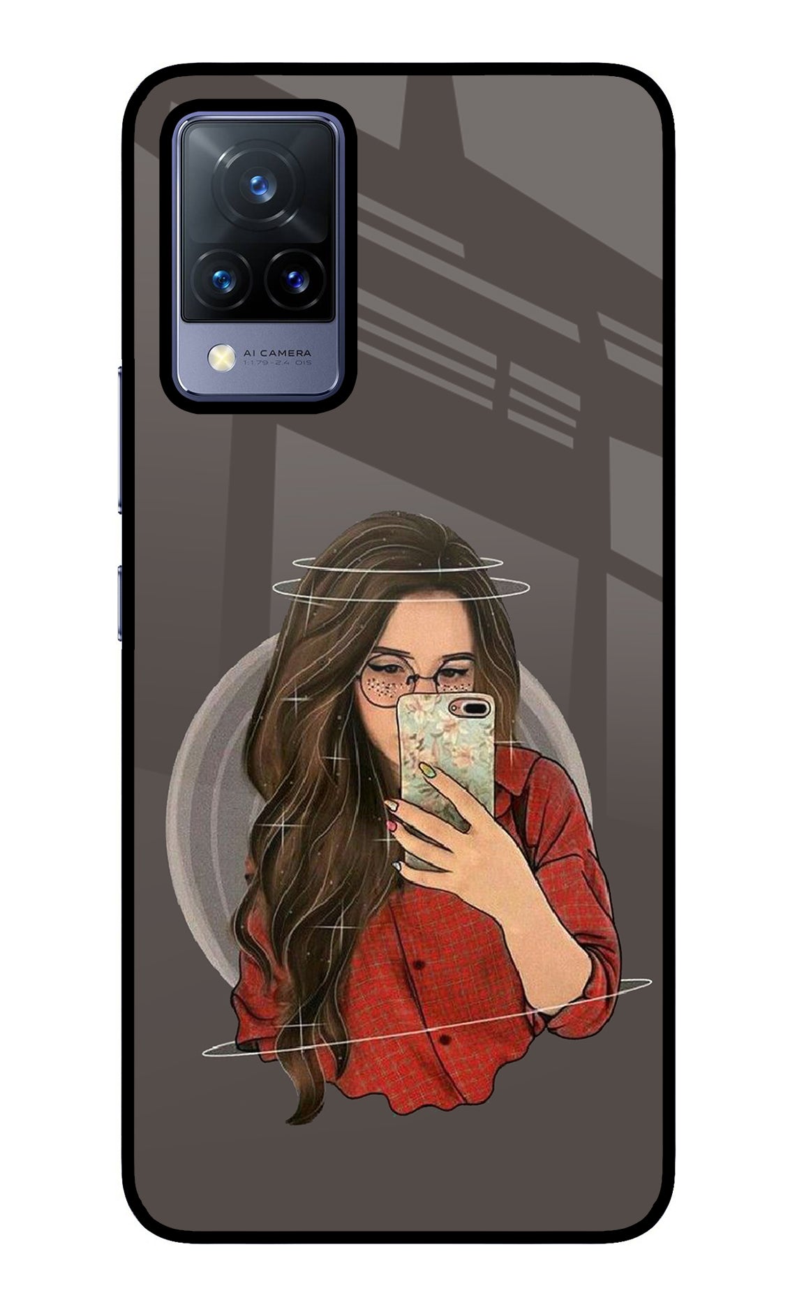 Selfie Queen Vivo V21 Glass Case