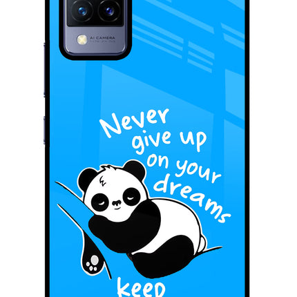 Keep Sleeping Vivo V21 Glass Case Back Cover by Casekaro