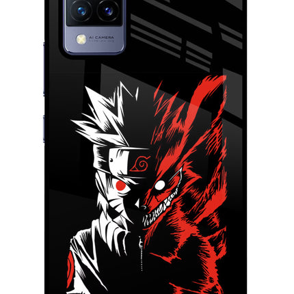 Naruto Two Face Vivo V21 Glass Case Back Cover by Casekaro