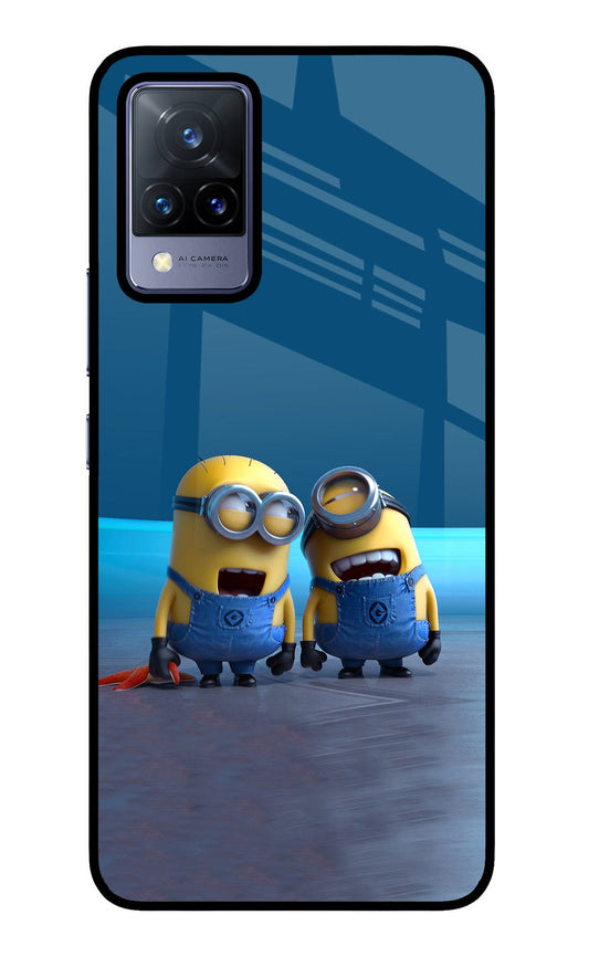 Minion Laughing Vivo V21 Glass Case