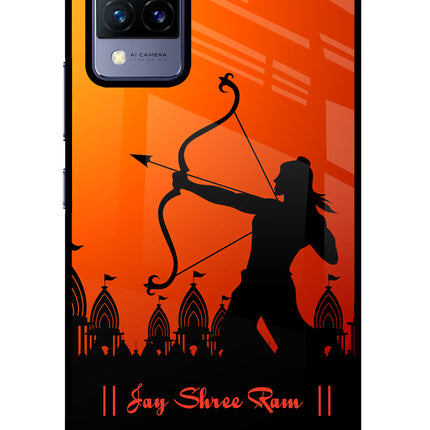 Lord Ram - 4 Vivo V21 Glass Case Back Cover by Casekaro