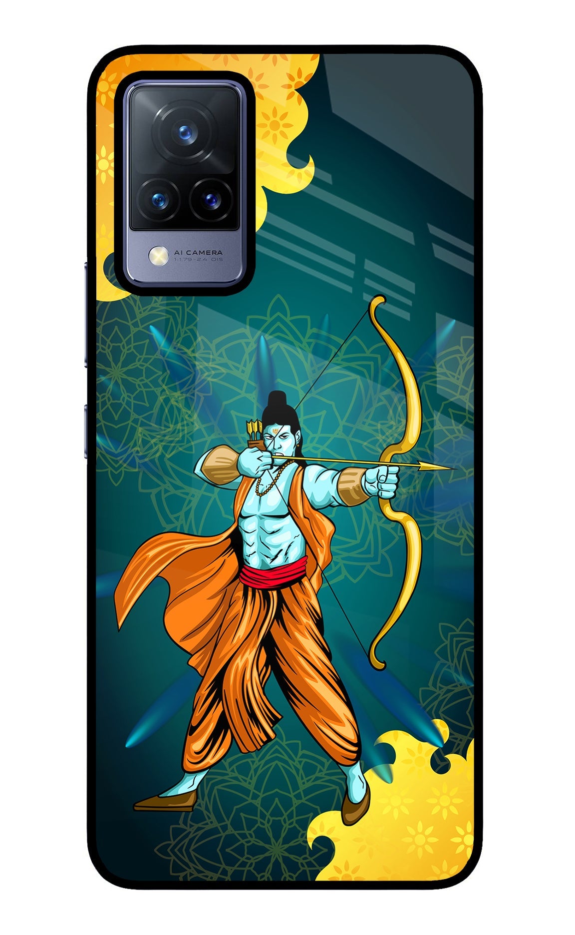 Lord Ram - 6 Vivo V21 Glass Case