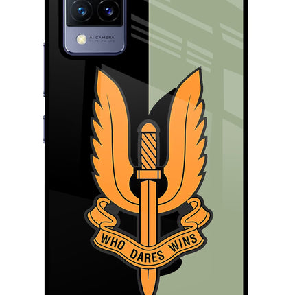 Balidan Logo Vivo V21 Glass Case Back Cover by Casekaro