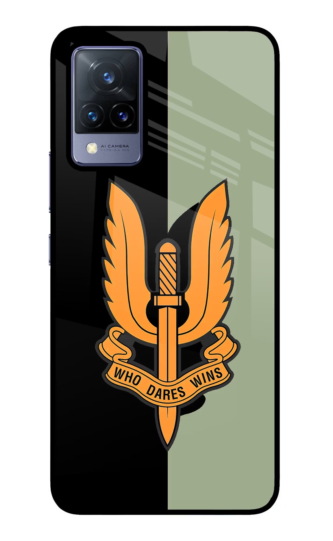 Balidan Logo Vivo V21 Glass Case Back Cover by Casekaro