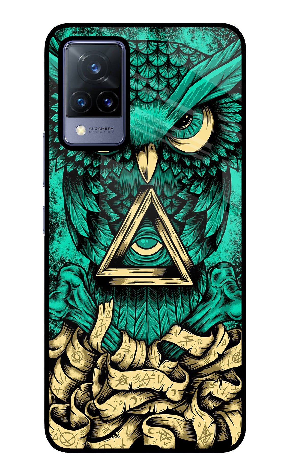 Green Owl Vivo V21 Back Cover