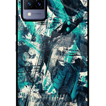 Artwork Vivo V21 Glass Case Back Cover by Casekaro
