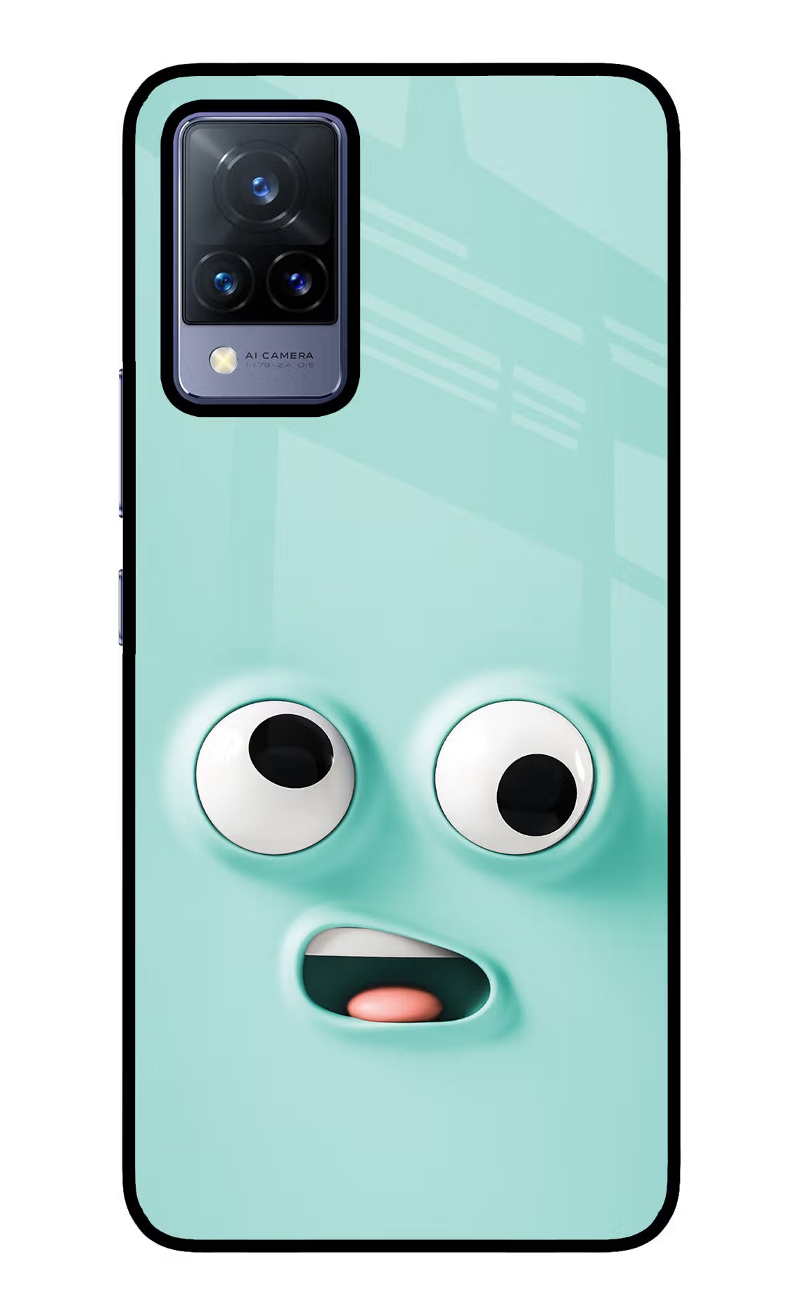 Funny Cartoon Vivo V21 Glass Case Back Cover by Casekaro
