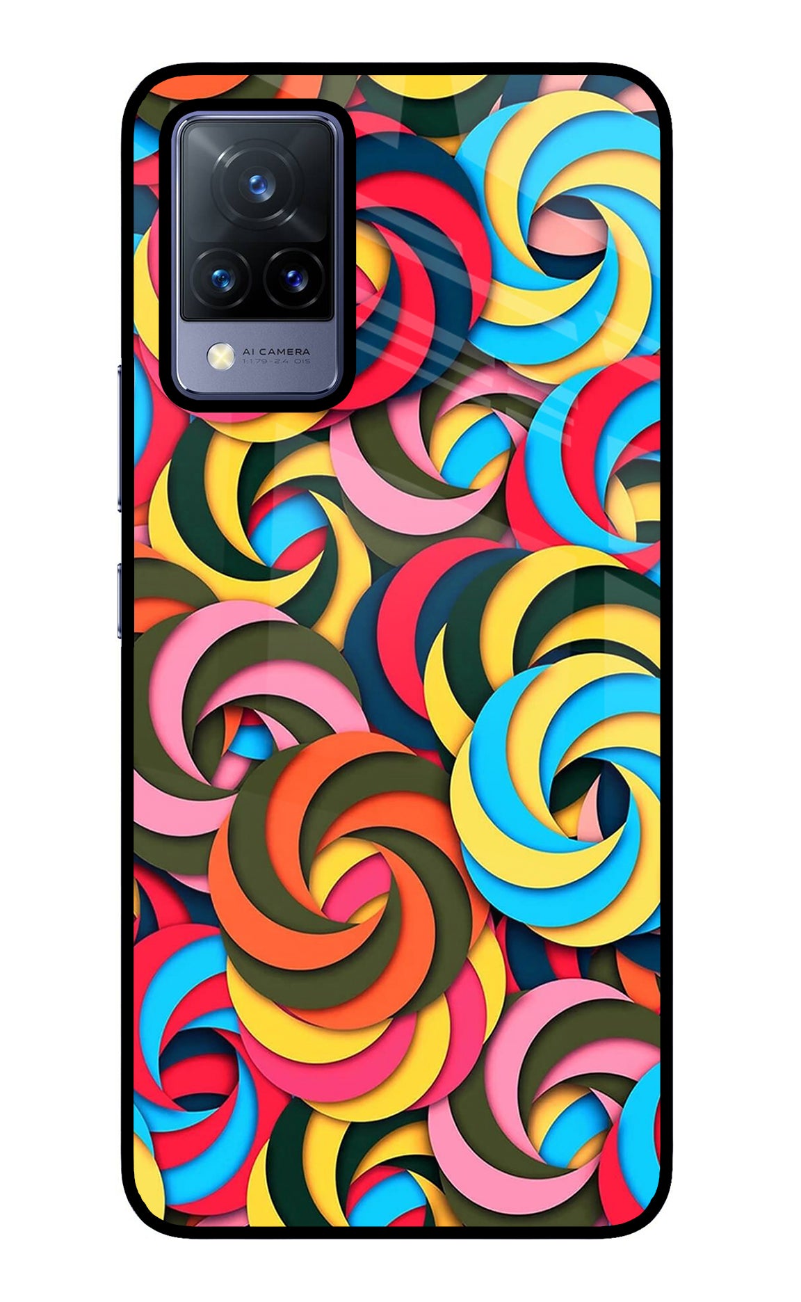 Spiral Pattern Vivo V21 Back Cover