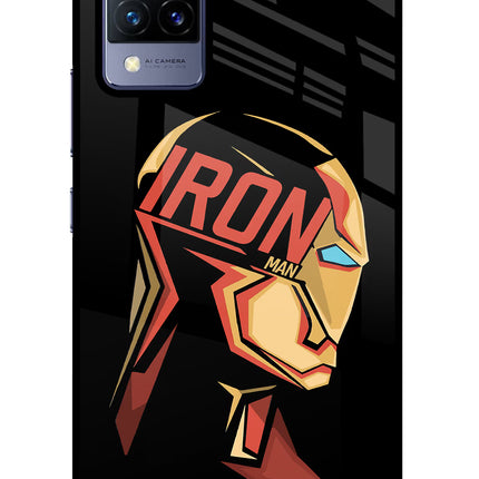 IronMan Vivo V21 Glass Case Back Cover by Casekaro